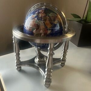 Gorgeous Silver Globe on affixed Stand